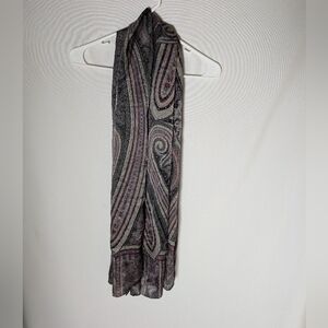 Azalea Silk Of Como Bellagio 100% Silk Paisley Patterned Scarf